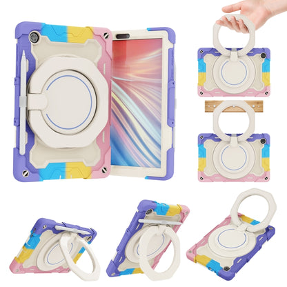 For Lenovo Tab M10 HD Gen 2 X306 Armor Contrast Color Silicone + PC Tablet Case(Colorful Pink) by buy2fix