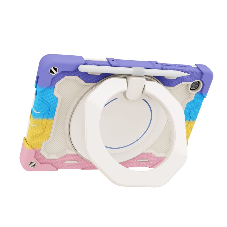 For Lenovo Tab M10 HD Gen 2 X306 Armor Contrast Color Silicone + PC Tablet Case(Colorful Pink) by buy2fix