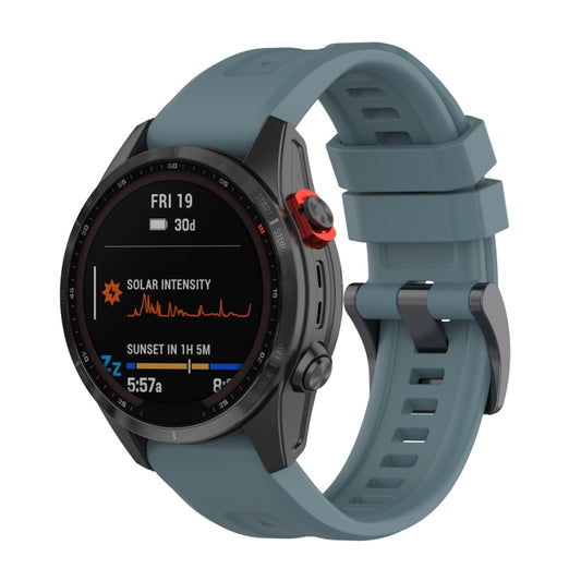 For Garmin Fenix 7 Quick Release Silicone Watch Band(Navy Blue) - Watch Bands by buy2fix | Online Shopping UK | buy2fix