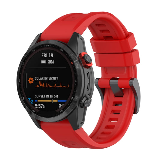 For Garmin Fenix 7 Quick Release Silicone Watch Band(Red) - Watch Bands by buy2fix | Online Shopping UK | buy2fix