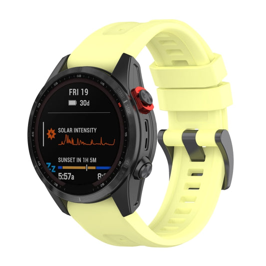 For Garmin Fenix 7 Quick Release Silicone Watch Band(Yellow) - Watch Bands by buy2fix | Online Shopping UK | buy2fix
