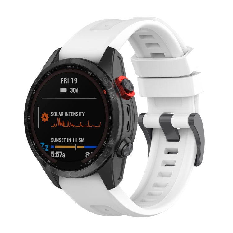 For Garmin Fenix 7X Quick Release Silicone Watch Band(White) by buy2fix