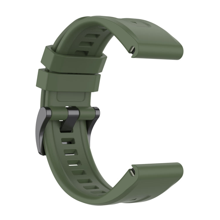 For Garmin Fenix 7X Quick Release Silicone Watch Band(Army Green) by buy2fix