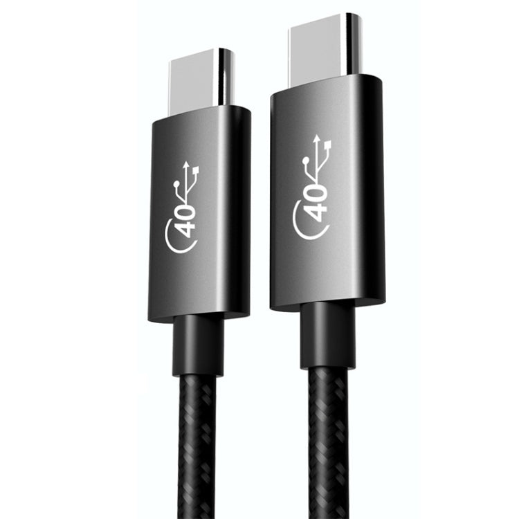 PD 100W USB-C / Type-C to USB-C / Type-C Compatible Thunderbolt 4 Full-function Data Cable, Cable Length:0.5m(Black and Grey Mesh) by buy2fix