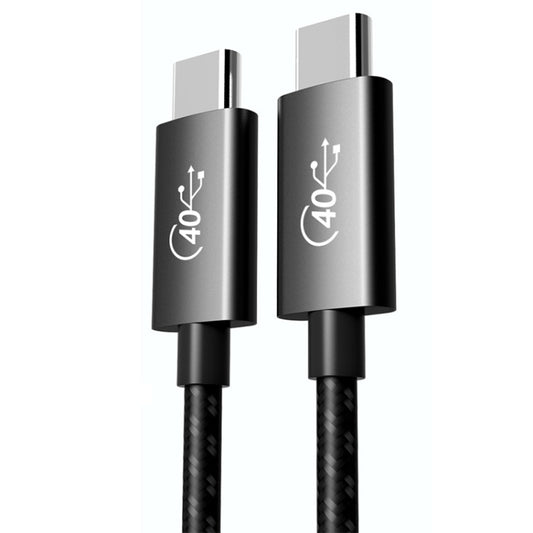PD 100W USB-C / Type-C to USB-C / Type-C Compatible Thunderbolt 4 Full-function Data Cable, Cable Length:0.5m(Black and Grey Mesh) by buy2fix