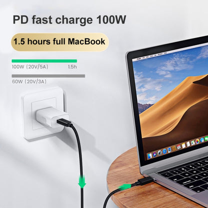 PD 100W USB-C / Type-C to USB-C / Type-C Compatible Thunderbolt 4 Full-function Data Cable, Cable Length:1.5m(Black and Grey Mesh) by buy2fix