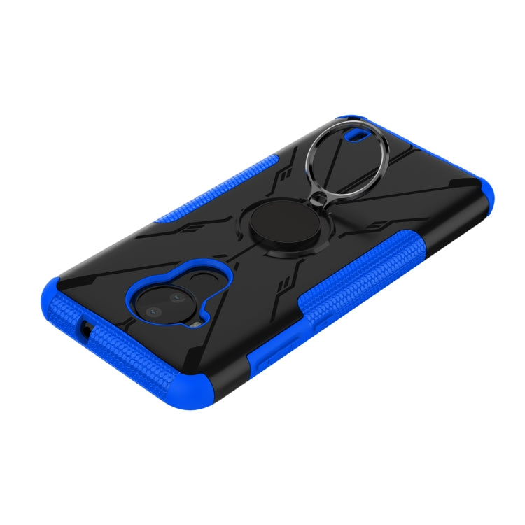 For Nokia C30 Armor Bear Shockproof PC + TPU Phone Protective Case with Ring Holder(Blue) - Nokia Cases by buy2fix | Online Shopping UK | buy2fix