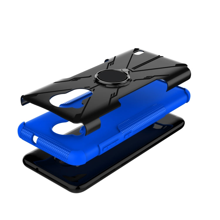 For Nokia C30 Armor Bear Shockproof PC + TPU Phone Protective Case with Ring Holder(Blue) - Nokia Cases by buy2fix | Online Shopping UK | buy2fix
