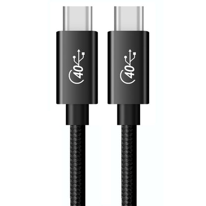 PD 100W USB-C / Type-C to USB-C / Type-C Compatible Thunderbolt 4 Full-function Data Cable, Cable Length:0.5m(Black Mesh) by buy2fix