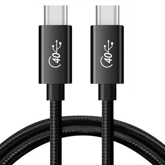 PD 100W USB-C / Type-C to USB-C / Type-C Compatible Thunderbolt 4 Full-function Data Cable, Cable Length:1m(Black Mesh) by buy2fix