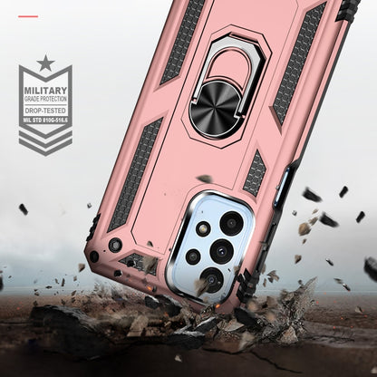 For Samsung Galaxy A23 Shockproof TPU + PC Phone Case with Holder(Rose Gold) - Galaxy Phone Cases by buy2fix | Online Shopping UK | buy2fix