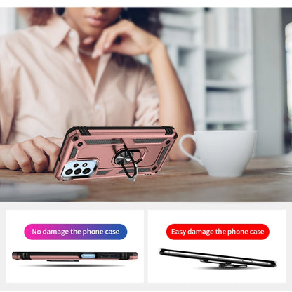 For Samsung Galaxy A23 Shockproof TPU + PC Phone Case with Holder(Rose Gold) - Galaxy Phone Cases by buy2fix | Online Shopping UK | buy2fix