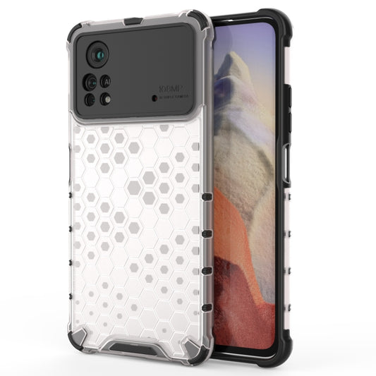 For Xiaomi Poco X4 Pro 5G Shockproof Honeycomb PC + TPU Case(White) - Xiaomi Cases by buy2fix | Online Shopping UK | buy2fix