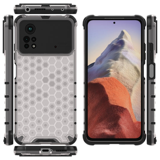 For Xiaomi Poco X4 Pro 5G Shockproof Honeycomb PC + TPU Case(White) - Xiaomi Cases by buy2fix | Online Shopping UK | buy2fix