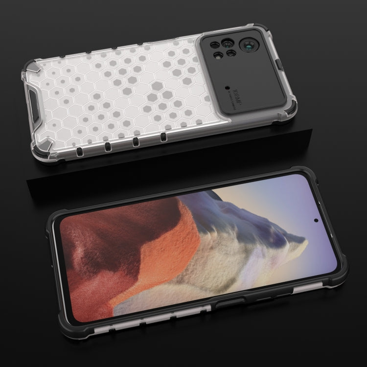 For Xiaomi Poco X4 Pro 5G Shockproof Honeycomb PC + TPU Case(White) - Xiaomi Cases by buy2fix | Online Shopping UK | buy2fix