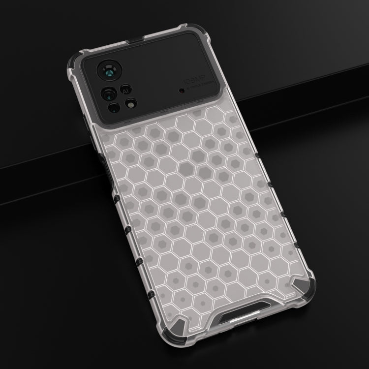 For Xiaomi Poco X4 Pro 5G Shockproof Honeycomb PC + TPU Case(White) - Xiaomi Cases by buy2fix | Online Shopping UK | buy2fix