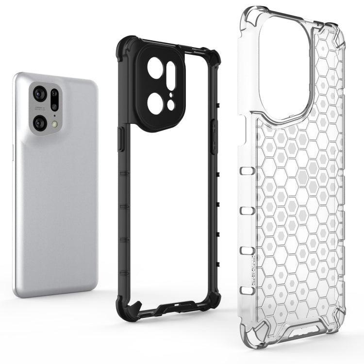For OPPO Find X5 Pro Shockproof Honeycomb PC + TPU Phone Case(Blue) - OPPO Cases by buy2fix | Online Shopping UK | buy2fix
