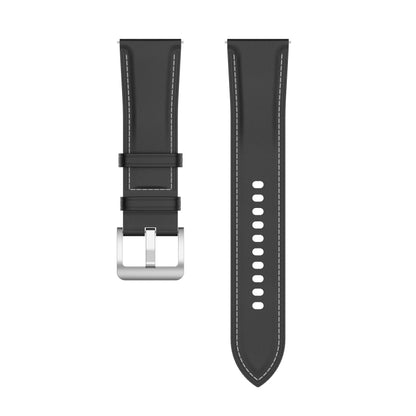 20mm Universal Genuine Leather Watch Band(Black) - 20mm Bands by buy2fix | Online Shopping UK | buy2fix
