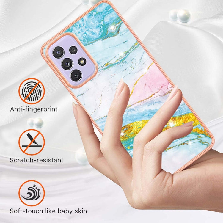 For Samsung Galaxy A23 4G / 5G Electroplating Marble Pattern Dual-side IMD TPU Phone Case(Green 004) - Galaxy Phone Cases by buy2fix | Online Shopping UK | buy2fix