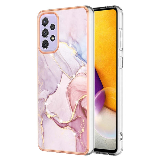 For Samsung Galaxy A23 4G / 5G Electroplating Marble Pattern Dual-side IMD TPU Phone Case(Rose Gold 005) - Galaxy Phone Cases by buy2fix | Online Shopping UK | buy2fix
