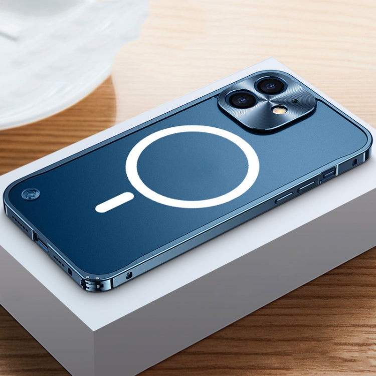 For iPhone 12 MagSafe Magnetic Frosted Case(Blue) by buy2fix