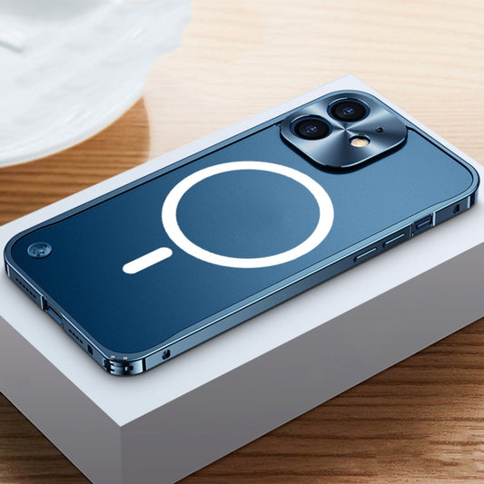 For iPhone 12 MagSafe Magnetic Frosted Case(Blue) by buy2fix