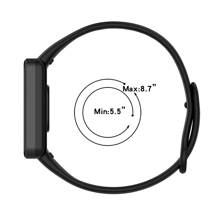 For Xiaomi Redmi Band Pro Solid Color Silicone Watch Band(Black) - Watch Bands by buy2fix | Online Shopping UK | buy2fix