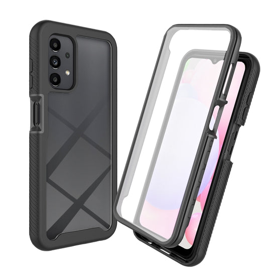 For Samsung Galaxy A13 4G Starry Sky Solid Color Series PC + TPU Phone Case with PET Film(Black)