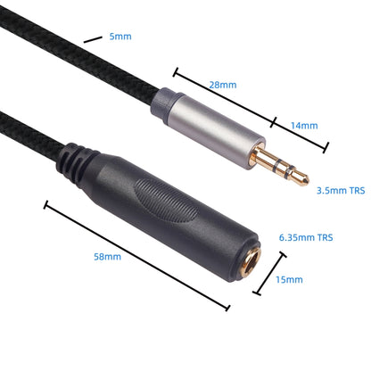 2 PCS/Pack 3662B-02-03 3.5mm Male to 6.35mm Female Audio Cable by buy2fix