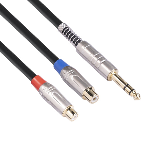 TC030YTR048-03 6.35mm Male to Dual RCA Female Bifurcated Audio Cable, Length: 30cm by buy2fix