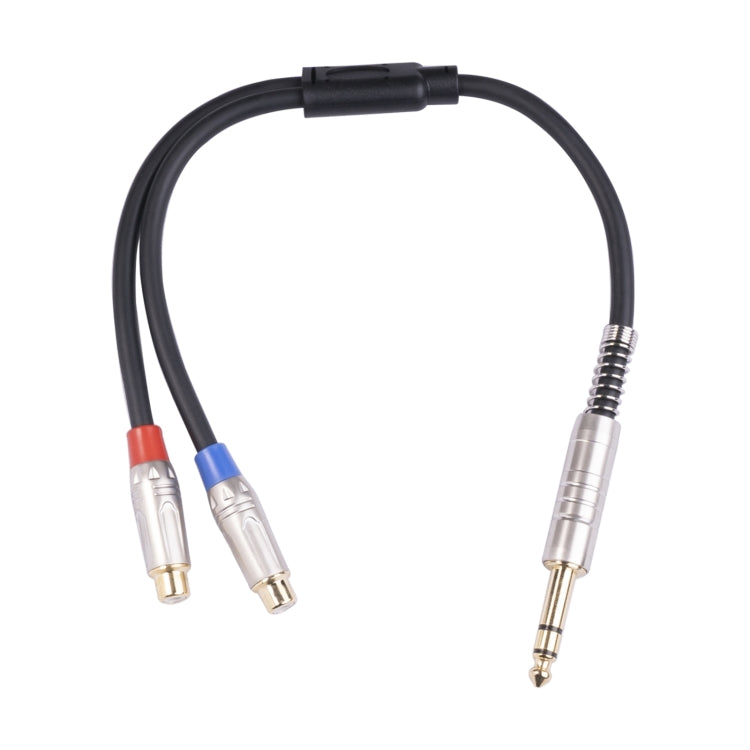 TC030YTR048-03 6.35mm Male to Dual RCA Female Bifurcated Audio Cable, Length: 30cm by buy2fix