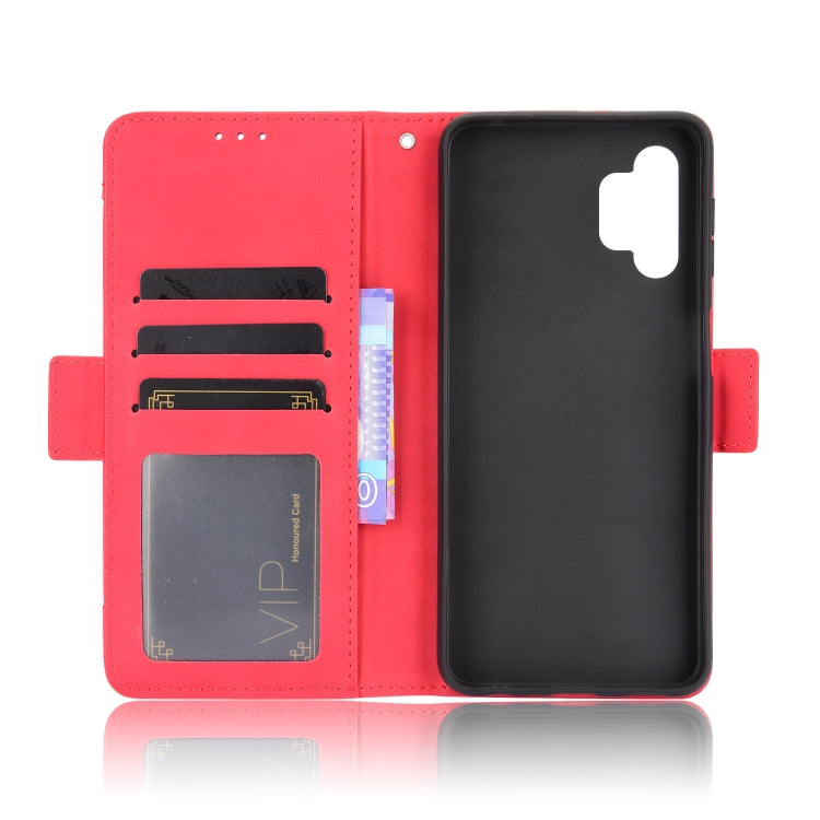 For Samsung Galaxy A13 4G Skin Feel Calf Pattern Leather Phone Case(Red) by buy2fix