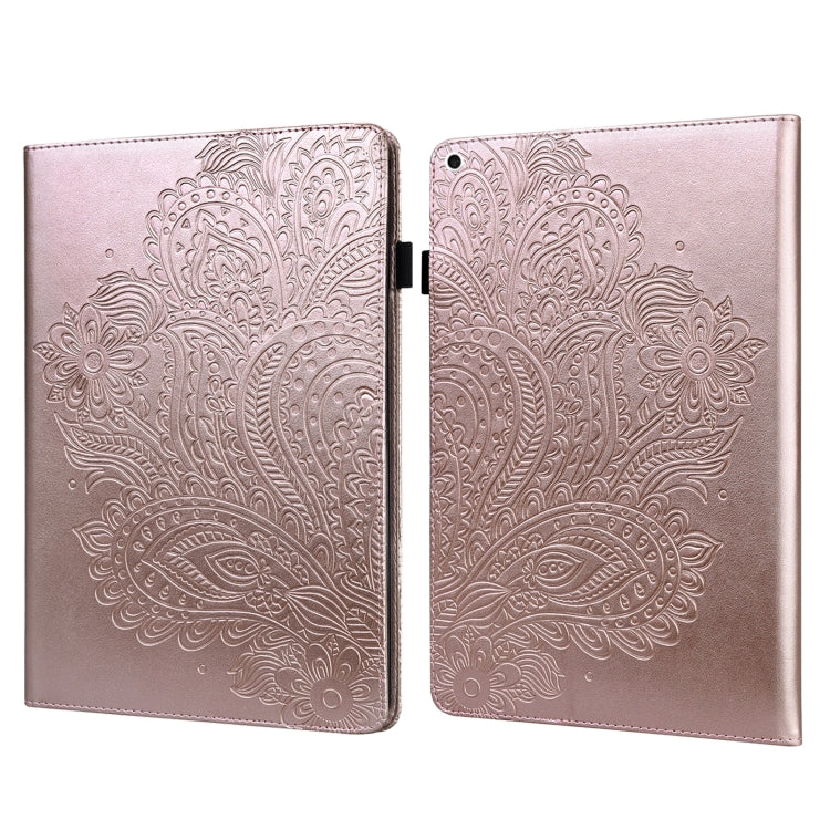 Peacock Embossed Pattern TPU + PU Leather Smart Tablet Case with Sleep / Wake-up For iPad 5 / 6 / 7 / 8 2017(Rose Gold) - More iPad Cases by buy2fix | Online Shopping UK | buy2fix