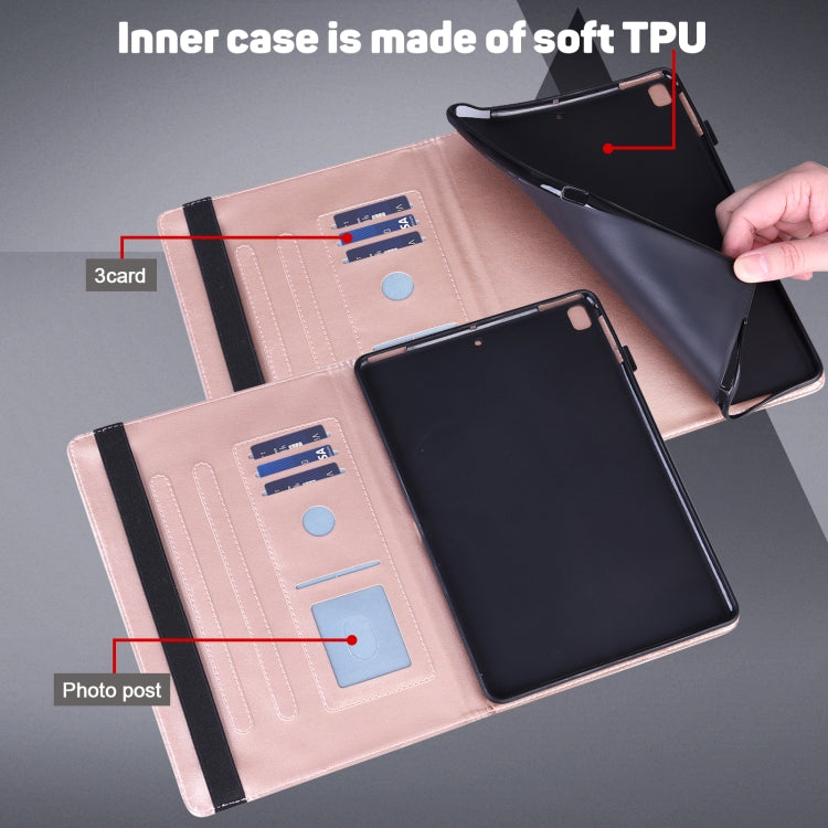 Peacock Embossed Pattern TPU + PU Leather Smart Tablet Case with Sleep / Wake-up For iPad 5 / 6 / 7 / 8 2017(Rose Gold) - More iPad Cases by buy2fix | Online Shopping UK | buy2fix