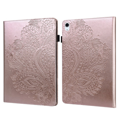 Peacock Embossed Pattern TPU + PU Leather Smart Tablet Case with Sleep / Wake-up For iPad Air 2022 / Air 2020 10.9(Rose Gold) - iPad Air (2022) / (2020) 10.9 Cases by buy2fix | Online Shopping UK | buy2fix