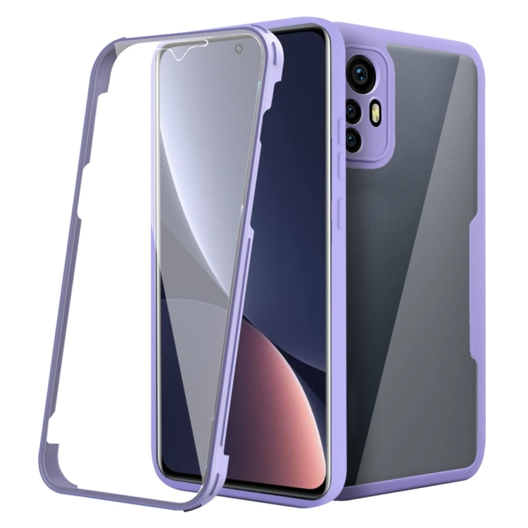 For Xiaomi 12 Pro 5G Acrylic + TPU 360 Degrees Full Coverage Shockproof Phone Case(Purple) by buy2fix