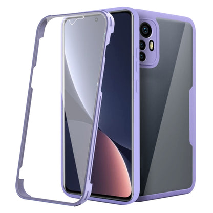 For Xiaomi 12 Pro 5G Acrylic + TPU 360 Degrees Full Coverage Shockproof Phone Case(Purple) by buy2fix