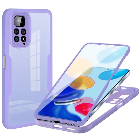 For Xiaomi Redmi Note 11 4G Global Acrylic + TPU 360 Degrees Full Coverage Shockproof Phone Case(Purple) - Xiaomi Cases by buy2fix | Online Shopping UK | buy2fix