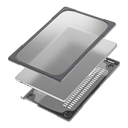 TPU + PC Two-color Anti-fall Laptop Protective Case For MacBook Pro 16.2 inch A2485 2021(Grey) by buy2fix