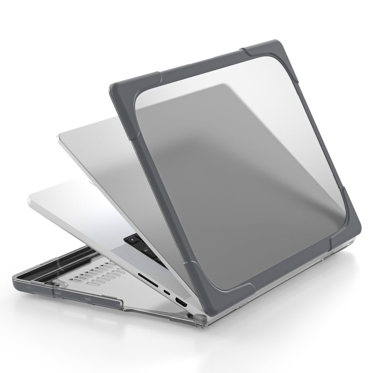 TPU + PC Two-color Anti-fall Laptop Protective Case For MacBook Pro 16.2 inch A2485 2021(Grey) by buy2fix