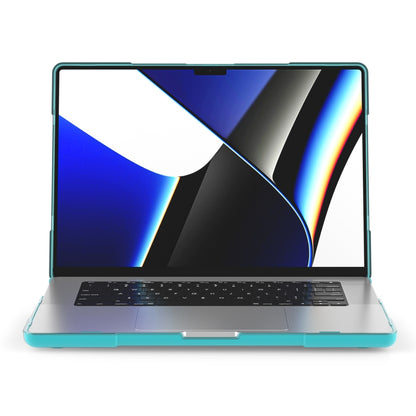 TPU + PC Two-color Anti-fall Laptop Protective Case For MacBook Pro 16.2 inch A2485 2021(Light Blue) by buy2fix