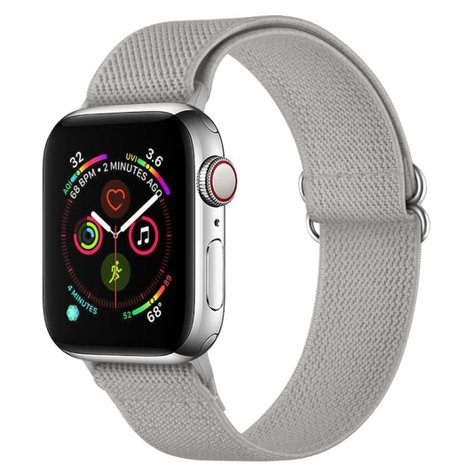 Polyester Nylon Watch Band For Apple Watch Ultra 49mm&Watch Ultra 2 49mm / Series 9&8&7 45mm / SE 3&SE 2&6&SE&5&4 44mm / 3&2&1 42mm(Grey) - Watch Bands by buy2fix | Online Shopping UK | buy2fix