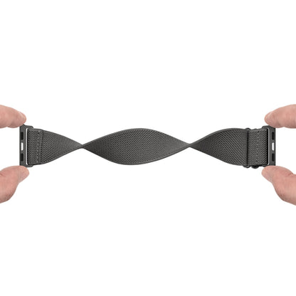 Polyester Nylon Watch Band For Apple Watch Ultra 49mm&Watch Ultra 2 49mm / Series 9&8&7 45mm / SE 3&SE 2&6&SE&5&4 44mm / 3&2&1 42mm(Dark Grey) - Watch Bands by buy2fix | Online Shopping UK | buy2fix
