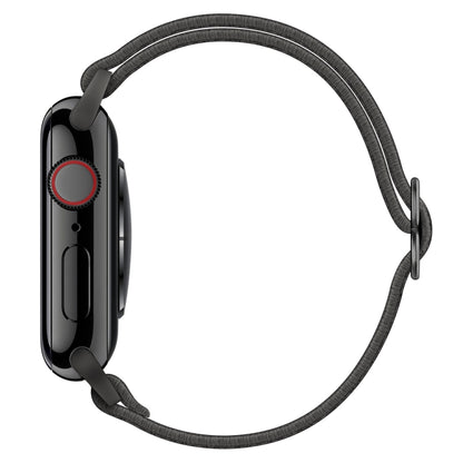 Polyester Nylon Watch Band For Apple Watch Ultra 49mm&Watch Ultra 2 49mm / Series 9&8&7 45mm / SE 3&SE 2&6&SE&5&4 44mm / 3&2&1 42mm(Dark Grey) - Watch Bands by buy2fix | Online Shopping UK | buy2fix