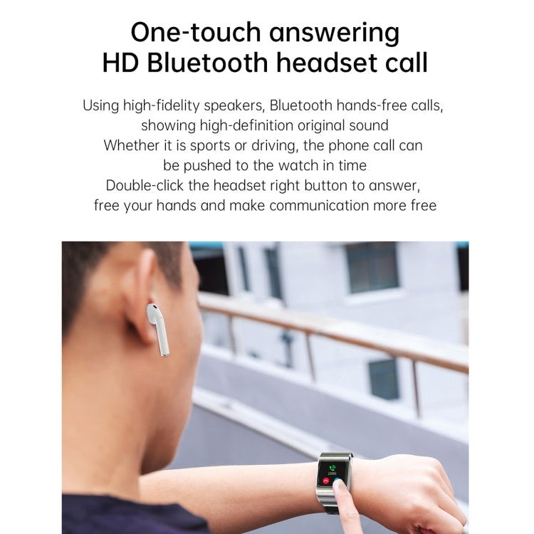 G36pro 1.3 inch IPS Screen Earphone Smart Watch,Support Blood Pressure Measurement / Sleep Monitoring(Black) by buy2fix