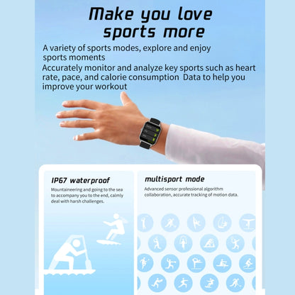 L21 1.69 inch TFT Screen Smart Watch,Support Blood Pressure Monitoring / Sleep Monitoring(Silver) by buy2fix