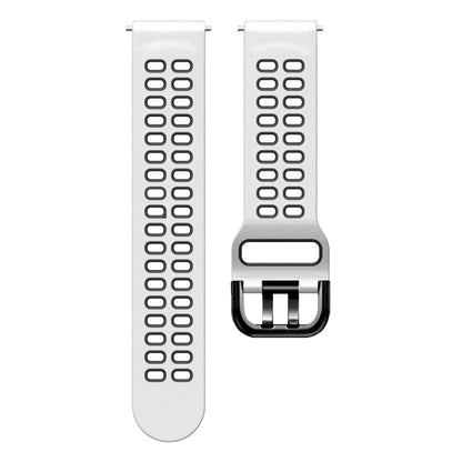 For Huawei Watch GT Runner Double Row Silicone Watch Band(White Black) by buy2fix