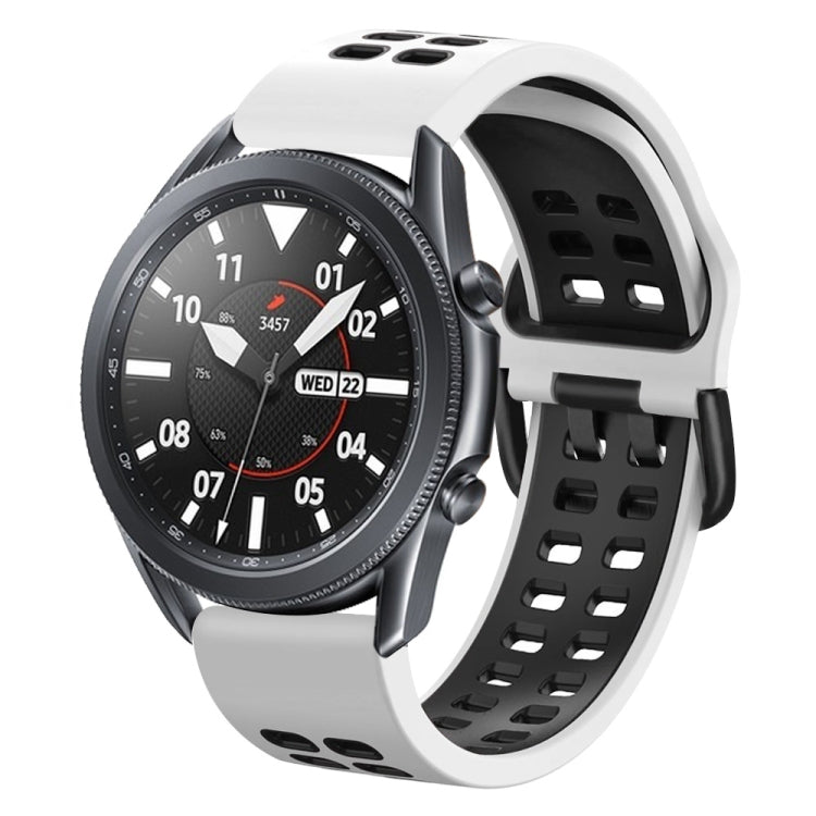 For Huawei Watch GT Runner Double Row Silicone Watch Band(White Black) by buy2fix