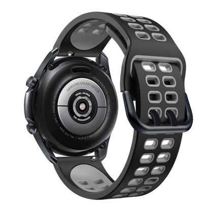 For Huawei Watch GT Runner Double Row Silicone Watch Band(Black Grey) by buy2fix