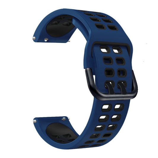 For Huawei Watch GT Runner Double Row Silicone Watch Band(Midnight Blue Black) by buy2fix